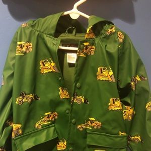 Boys Construction Truck Raincoat & Matching Boots